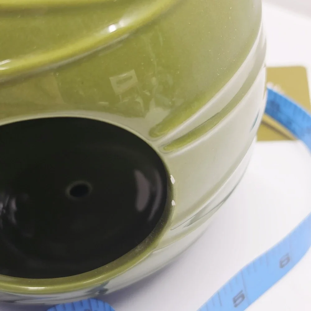 Ceramic Orb Bird Feeder NWT Green